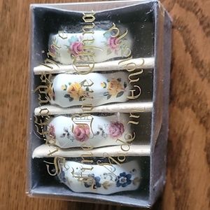 Vintage Staffordshire Bone China Napkin Rings